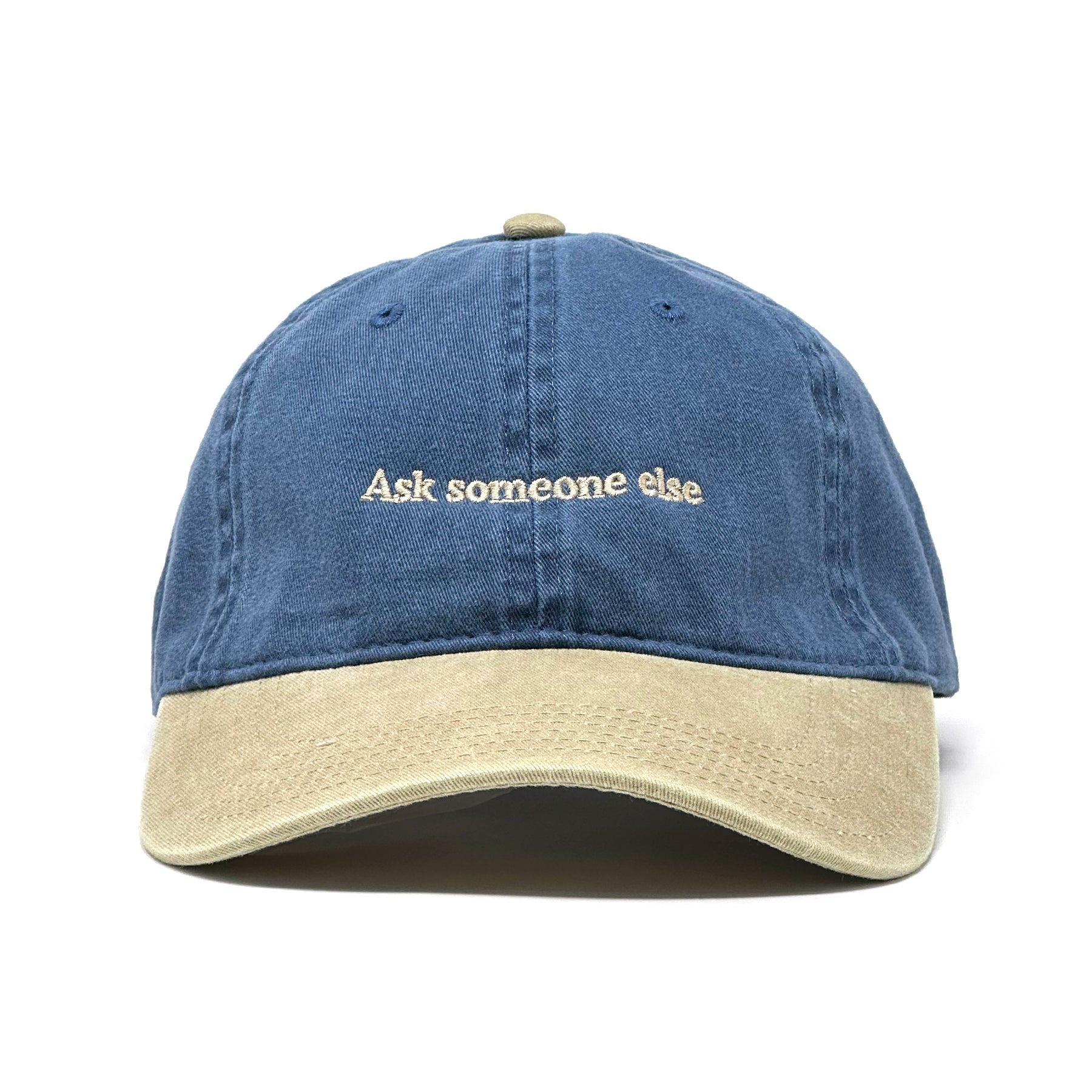 Ask someone else Hat - Blue/Tan