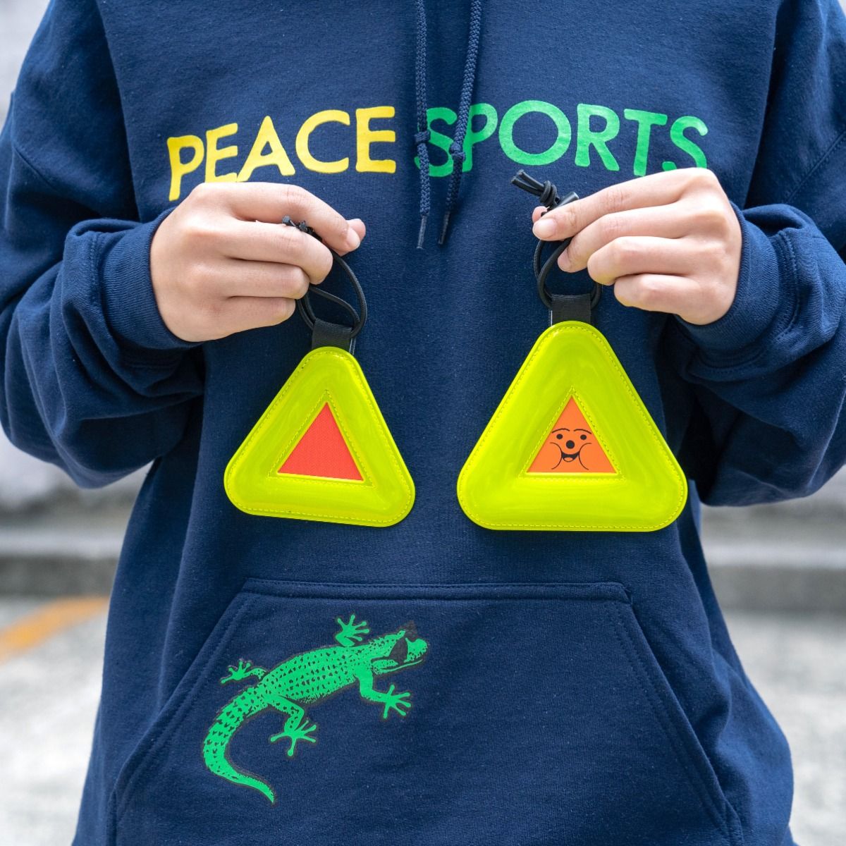 Peace Sports XL Safety Triangle Reflector Chubby - Green