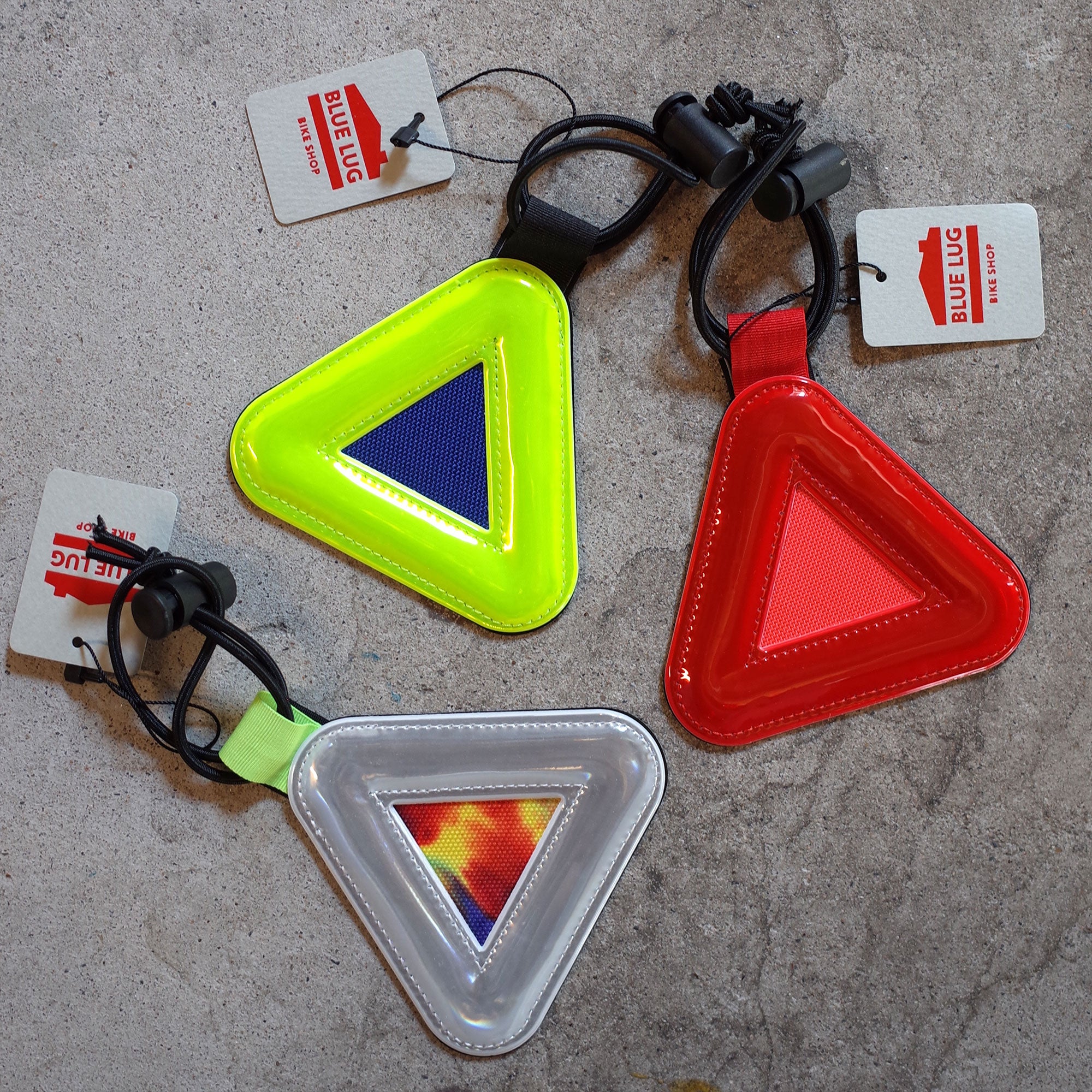 Blue Lug Triangle Bike Reflector