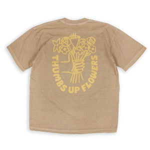 Thumbs Up Flowers Logo T-shirt -Mushroom-