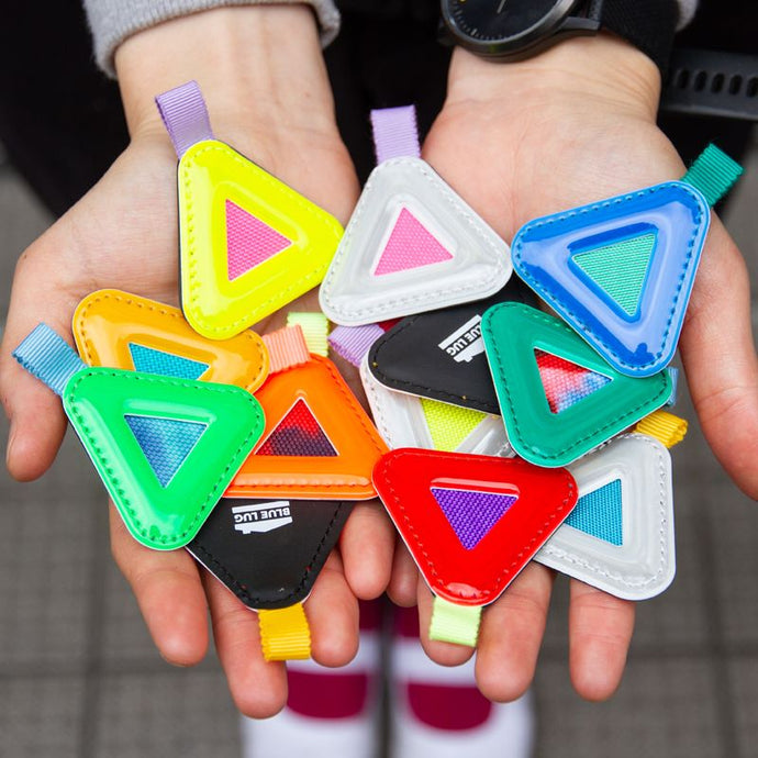 Blue Lug Mini Triangle Bike Reflector