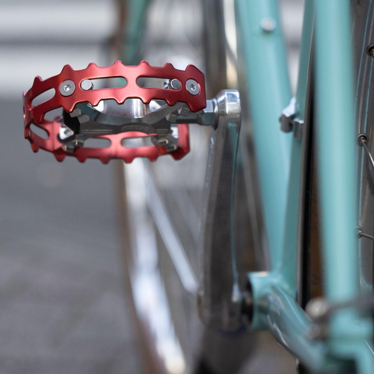 Genuine MKS XC-III Style Bear Trap Pedals Silver 1/2" Pairs Old - Foto 2